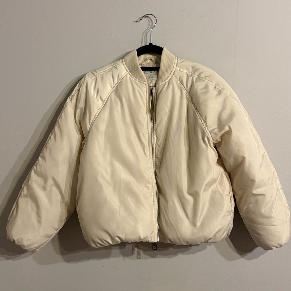 Zara Off-White Bomber Jacket